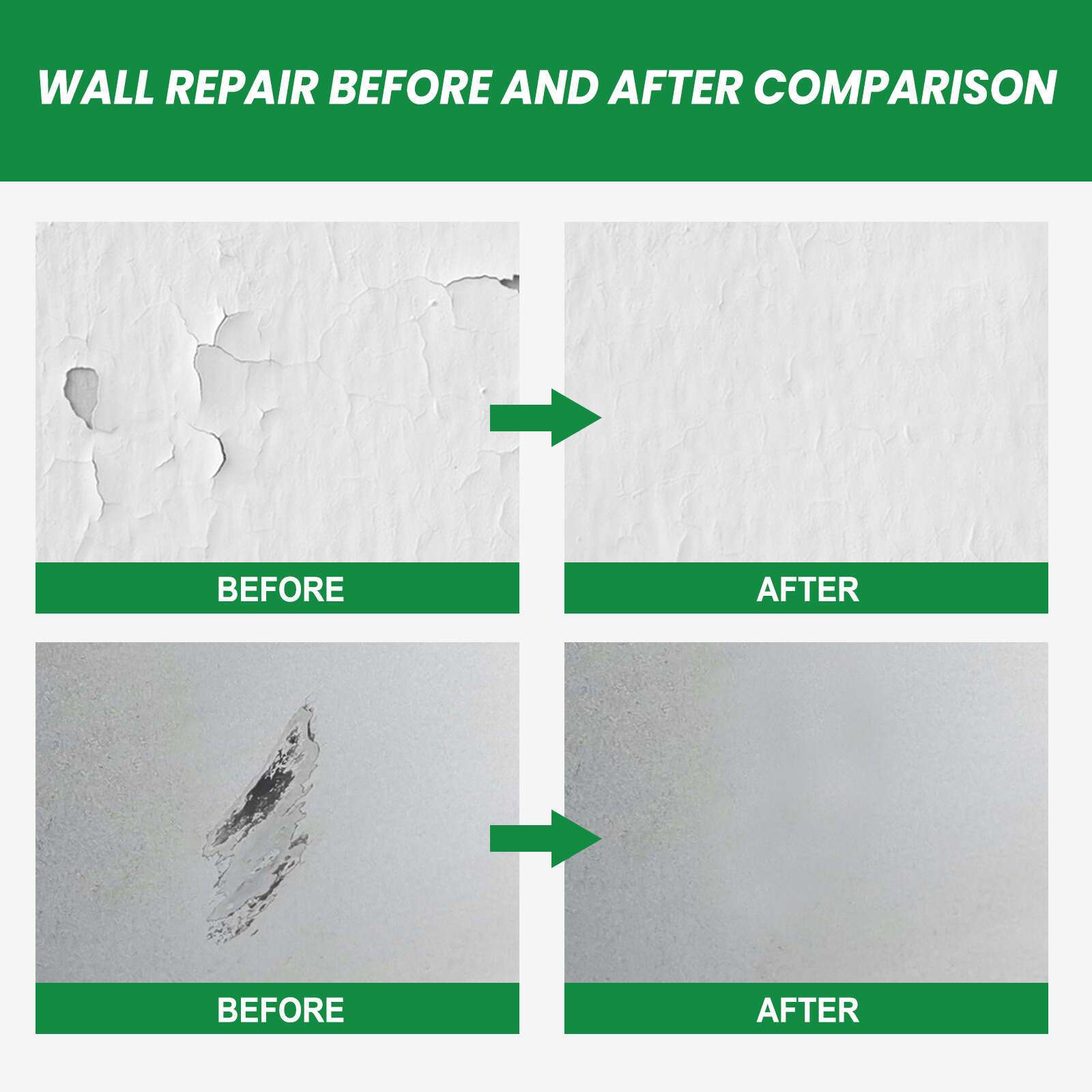 2pcs Epoxy Resin Wall Repair Paste for Crack and Graffiti Covering
