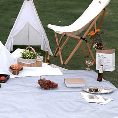Durable Picnic Mat with Leather Handle for Outdoor Camping