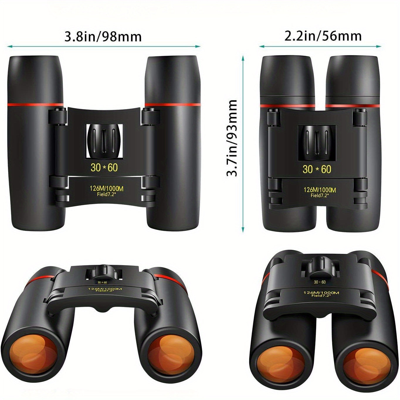 Portable HD Binoculars For Travel Camping Hiking