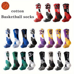 Men's Sports Socks 4 Pairs Breathable Athletic Crew Socks