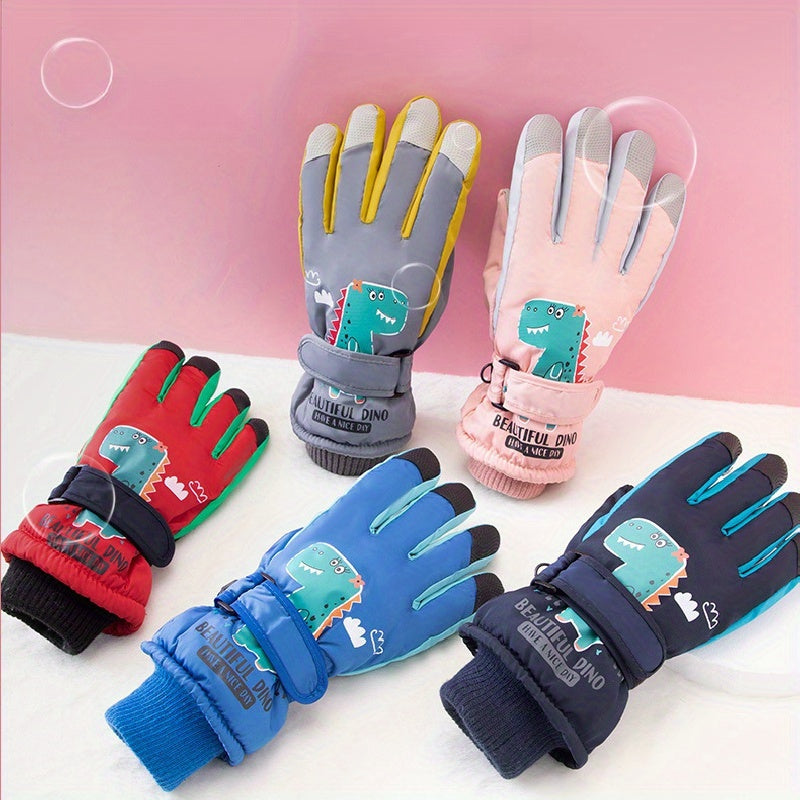Kids Skiing Gloves Winter Touch Screen Windproof Warm Gloves