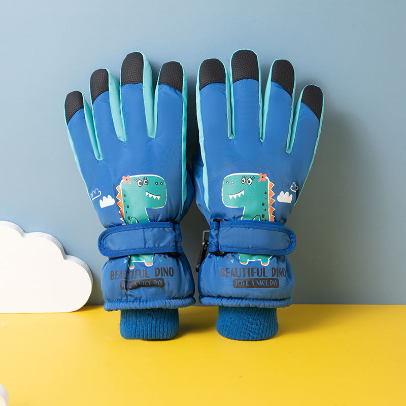 Kids Skiing Gloves Winter Touch Screen Windproof Warm Gloves