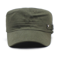 Military Flat Top Cap Adjustable Hat