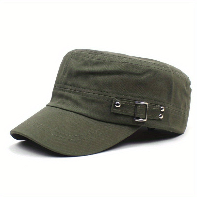Military Flat Top Cap Adjustable Hat