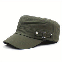 Military Flat Top Cap Adjustable Hat