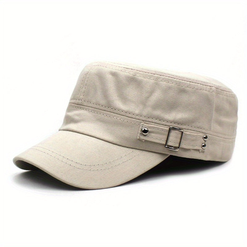 Military Flat Top Cap Adjustable Hat