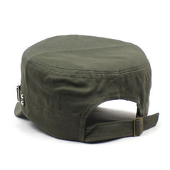 Military Flat Top Cap Adjustable Hat