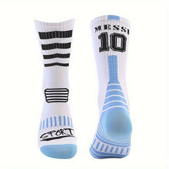 2pairs Football Socks Thin Crew Athletic Socks