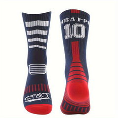 2pairs Football Socks Thin Crew Athletic Socks