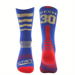 2pairs Football Socks Thin Crew Athletic Socks