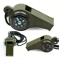 3pcs Survival Whistle 3 in 1 Emergency Whistle With Compass And Thermometer