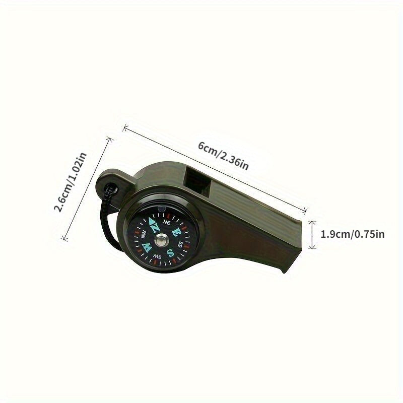 3pcs Survival Whistle 3 in 1 Emergency Whistle With Compass And Thermometer