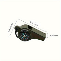 3pcs Survival Whistle 3 in 1 Emergency Whistle With Compass And Thermometer