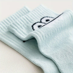 5pairs Cartoon Striped Ankle Socks for Men & Women
