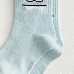 5pairs Cartoon Striped Ankle Socks for Men & Women