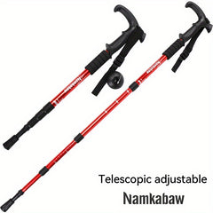 Telescopic Outdoor Climbing Stick Aluminum Alloy Hiking Crutch Cane