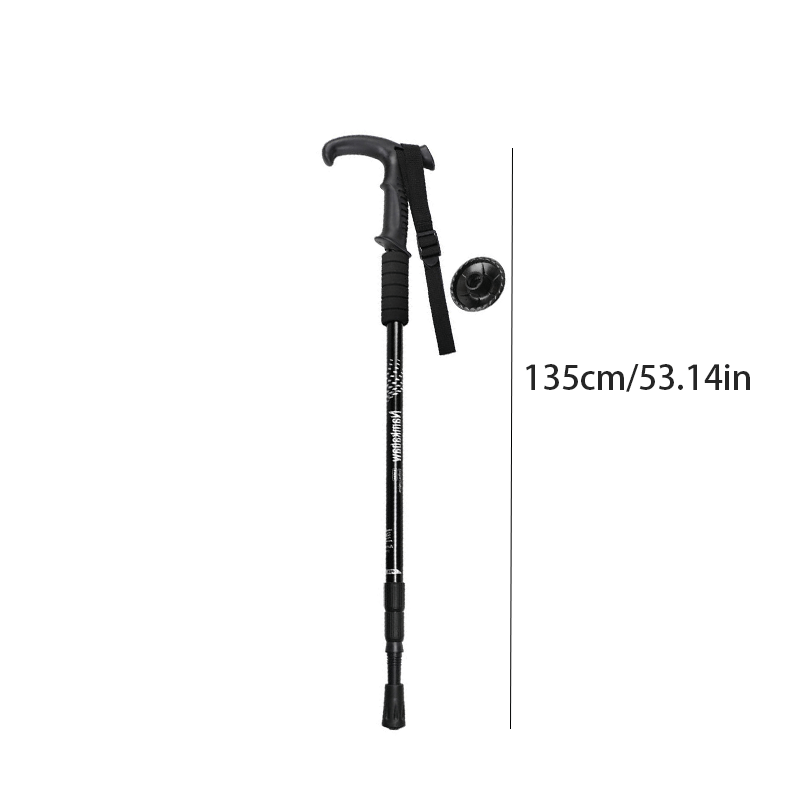 Telescopic Outdoor Climbing Stick Aluminum Alloy Hiking Crutch Cane