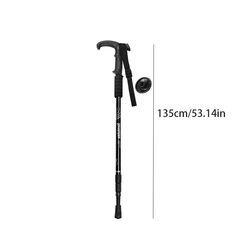 Telescopic Outdoor Climbing Stick Aluminum Alloy Hiking Crutch Cane