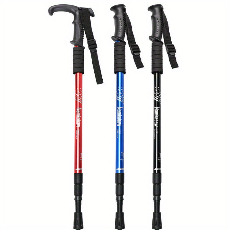 Telescopic Outdoor Climbing Stick Aluminum Alloy Hiking Crutch Cane