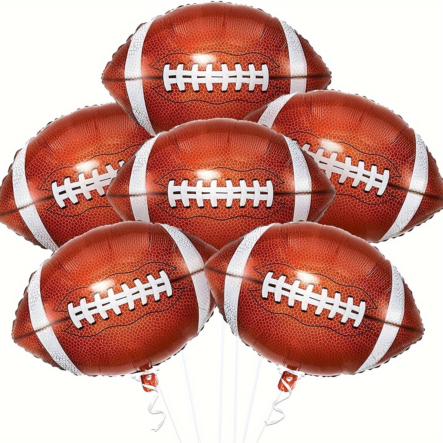 6pcs Rugby Foil Balloons Tailgate Game Sports Football Birthday Party Decor