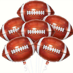 6pcs Rugby Foil Balloons Tailgate Game Sports Football Birthday Party Decor