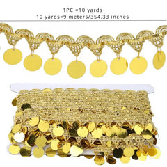 Belly Dance Chain Belt Tassel Round Coin Hip Scarf Cloth Accessories
