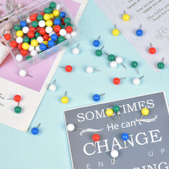100pcs Round Head Push Pins Decorative Map Tacks 9.5mm