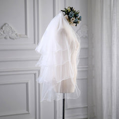 Bridal Wedding Dress Headdress Veil Four-layered Ball Gown Hair Accessories