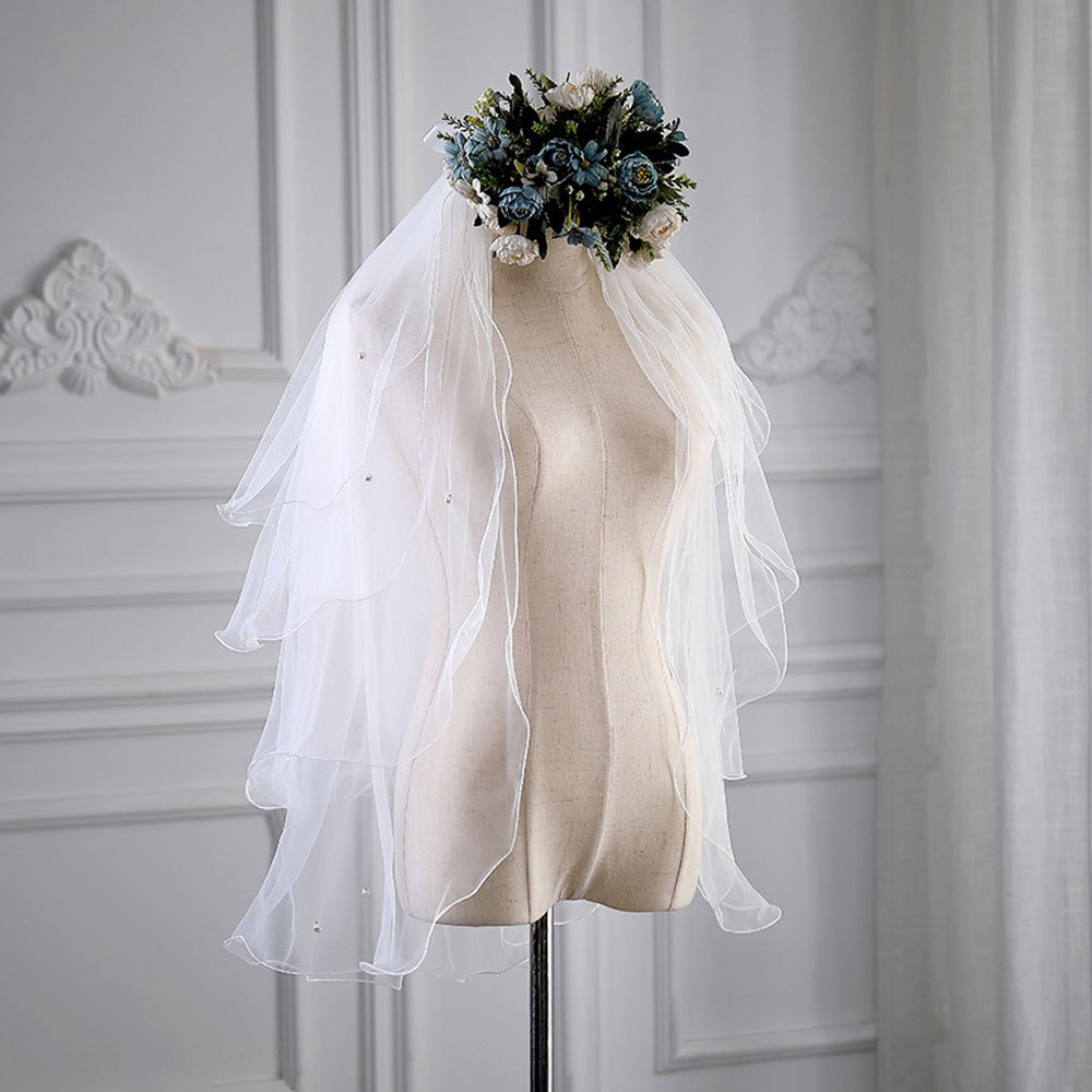 Bridal Wedding Dress Headdress Veil Four-layered Ball Gown Hair Accessories