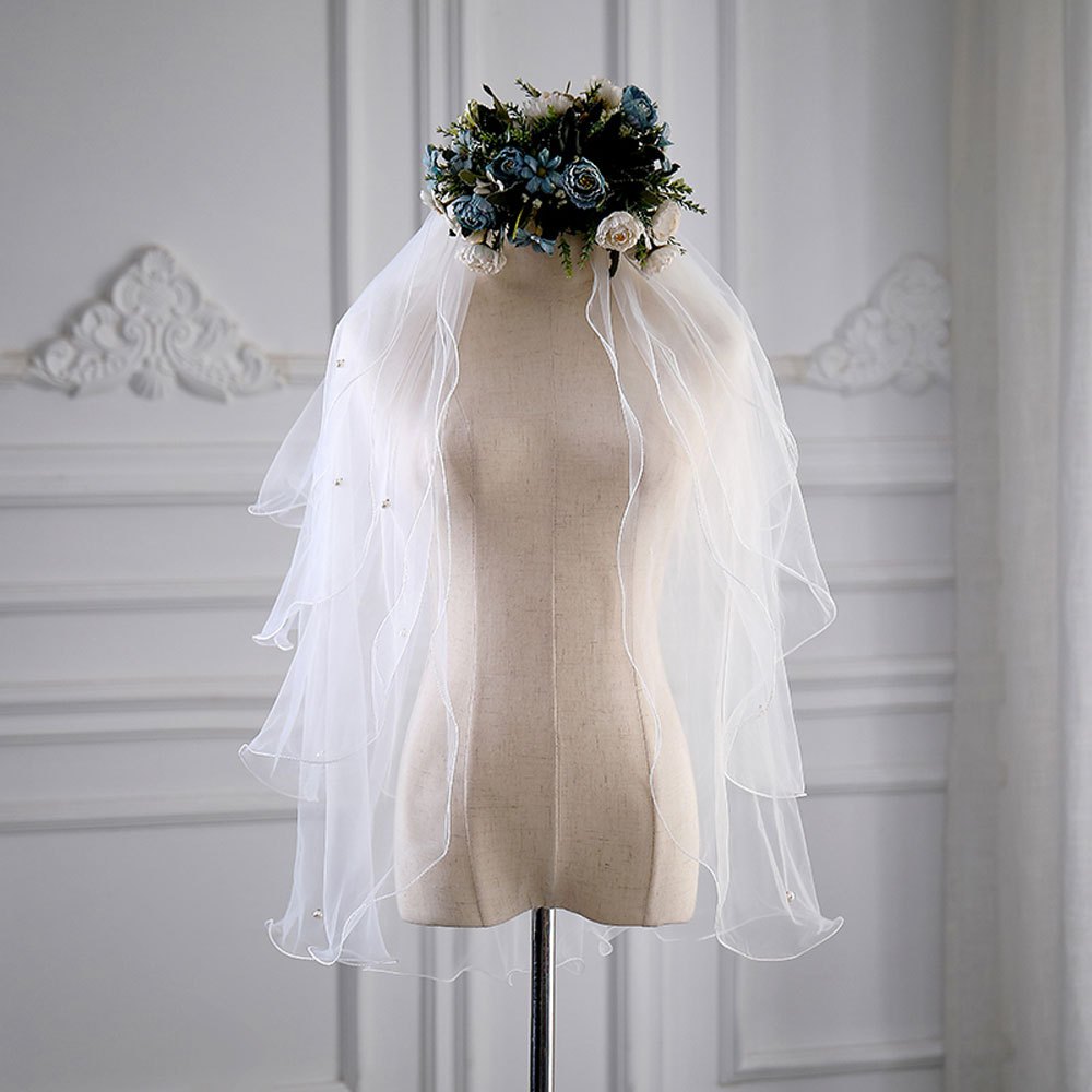 Bridal Wedding Dress Headdress Veil Four-layered Ball Gown Hair Accessories