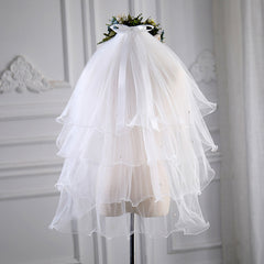 Bridal Wedding Dress Headdress Veil Four-layered Ball Gown Hair Accessories