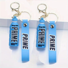 2pcs Beverage Bottle Keychain Silicone 3D Keyring Car Bag Pendant Christmas Gift