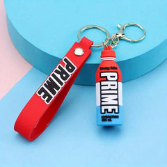 2pcs Beverage Bottle Keychain Silicone 3D Keyring Car Bag Pendant Christmas Gift