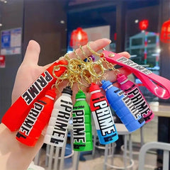 2pcs Beverage Bottle Keychain Silicone 3D Keyring Car Bag Pendant Christmas Gift