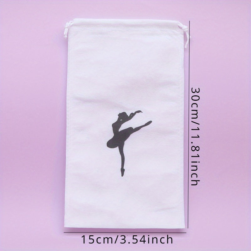 Large Capacity Ballet Shoes Storage Bag With Double Drawstring