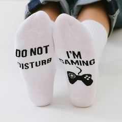 Men's Novelty Game Letter Graphic Mid Crew Socks