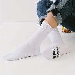Men's Novelty Game Letter Graphic Mid Crew Socks