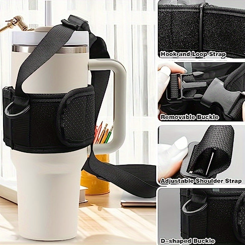 Adjustable Water Bottle Holder for 40-128oz Bottle with Non-slip Strap
