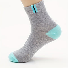 5 Pairs Men's Quarter Socks for Outdoor Sports