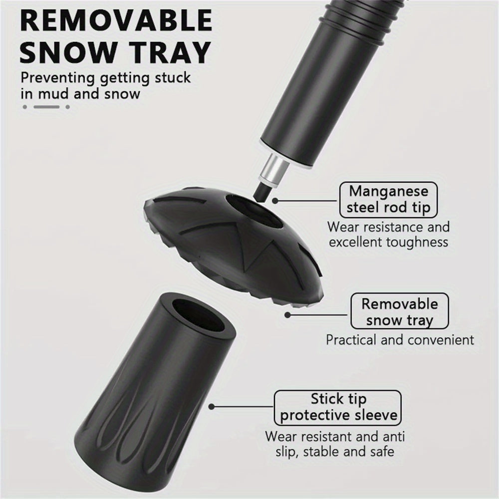 4 Section Portable Outdoor Folding Trekking Pole Walking Hiking Stick