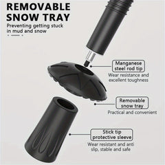 4 Section Portable Outdoor Folding Trekking Pole Walking Hiking Stick