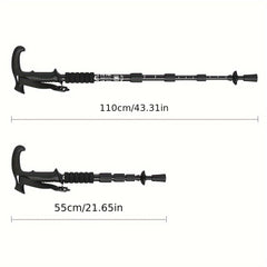 4 Section Portable Outdoor Folding Trekking Pole Walking Hiking Stick