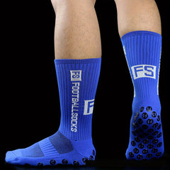 1pair Non slip Football Socks Outdoor Sports Mid calf Socks