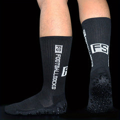 1pair Non slip Football Socks Outdoor Sports Mid calf Socks