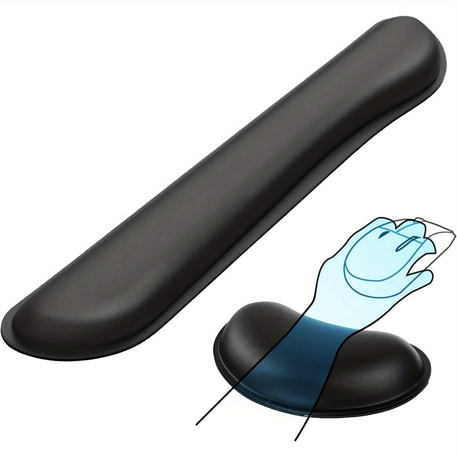 2pcs Memory Foam Keyboard Wristrest Mouse Wristrest Set