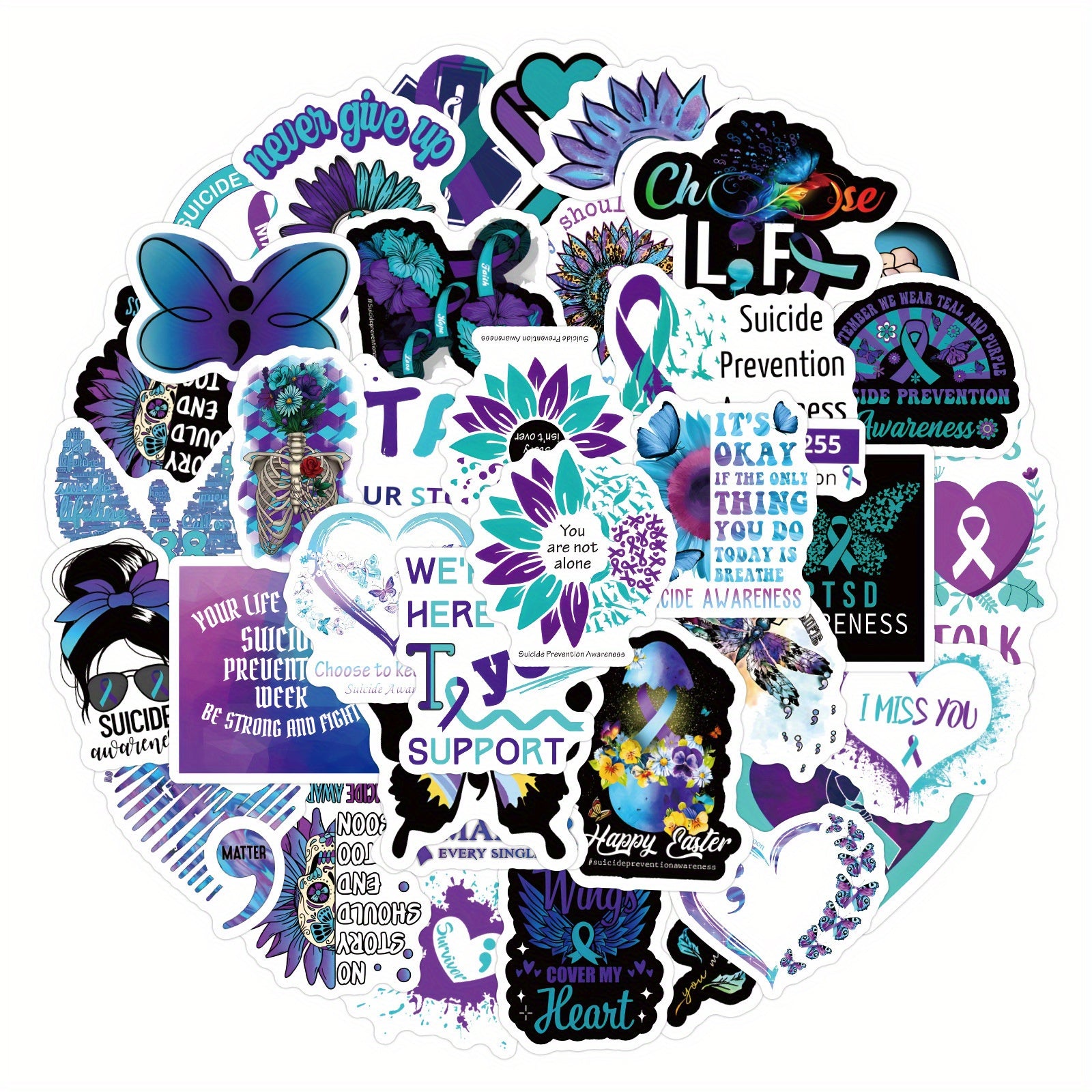 60pcs Graffiti Stickers Waterproof Easy Application