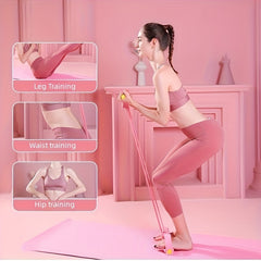 5pcs Yoga Fitness Set with Pedal Puller, Stretching Ring, Leg Clip, Pull Rope
