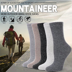5 Pairs Thermal Hiking Socks Winter Warm Cozy Crew Socks
