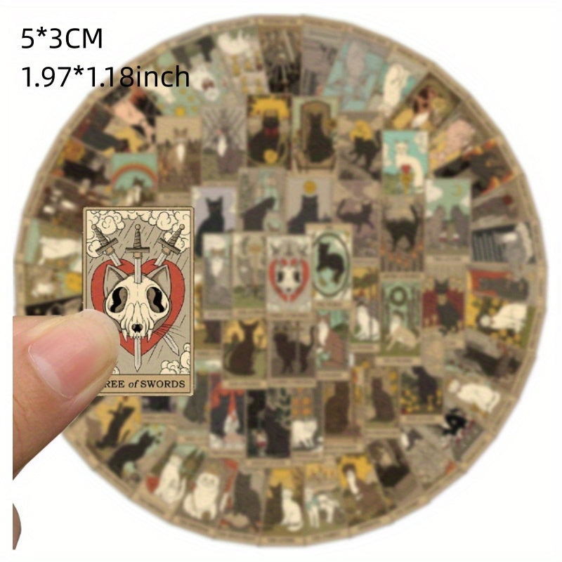 72pcs Cat Graffiti Stickers for DIY - Waterproof & Fun Designs