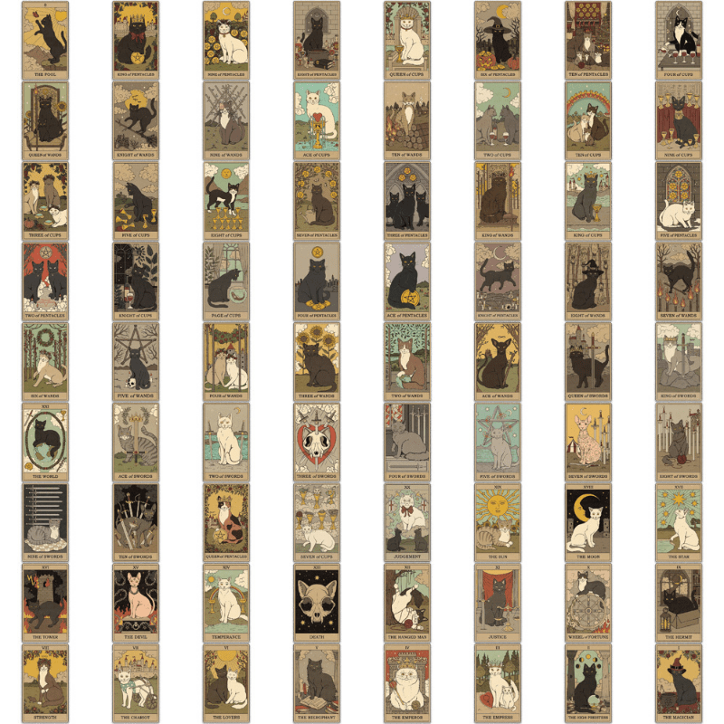 72pcs Cat Graffiti Stickers for DIY - Waterproof & Fun Designs